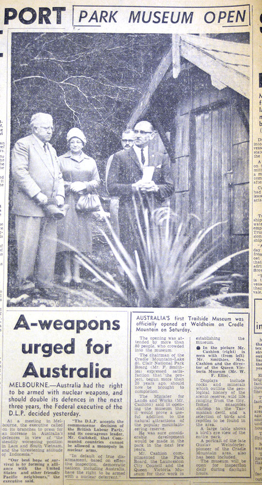 Re-opening of the Trailside Museum, May 1962
